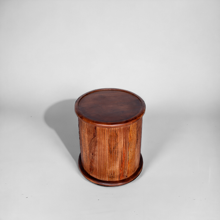 Linda Mango Wood Side Table - Dark Brown Additional 4