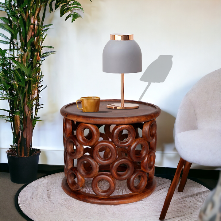 Donut Lord Wood Side Table - Dark Brown Additional 1
