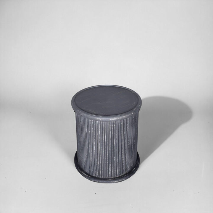 Linda Mango Wood Side Table - Grey Additional 3