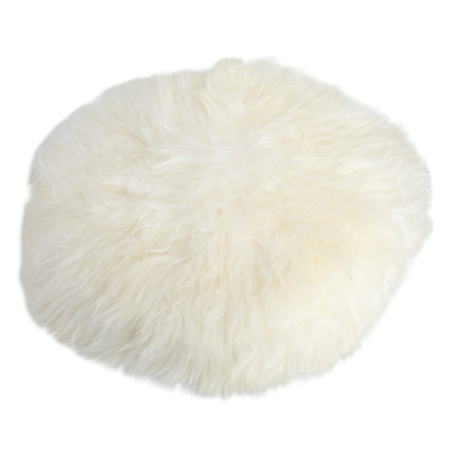 Round Sheepskin Chair Pad - Genuine New Zealand Sheepskin Seat Cushion 35cm