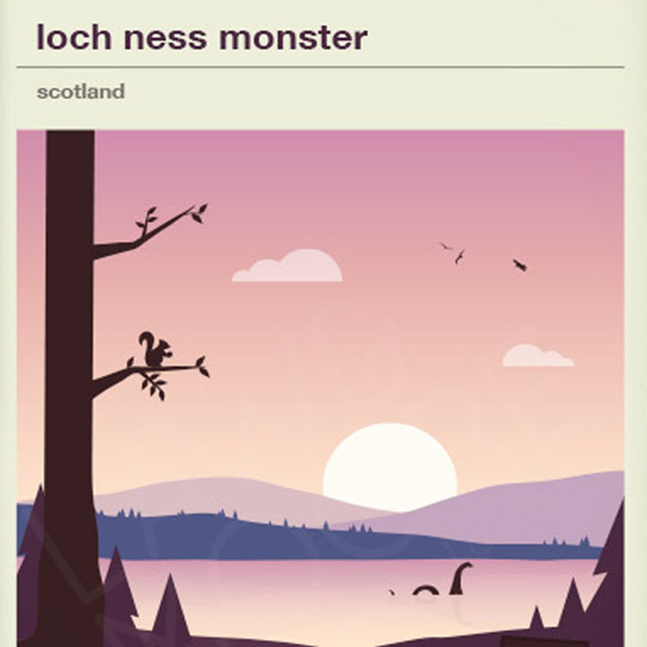Loch Ness Monster Mythic Landscape Art Print Additional 2