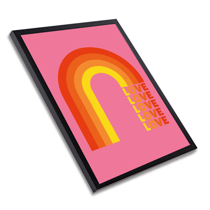 Love Rainbow Pink Art Print Additional 3