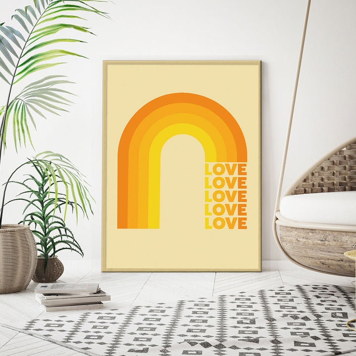 Love Rainbow Yellow Art Print Additional 1