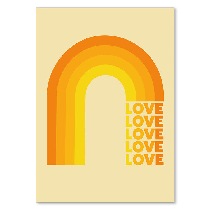 Love Rainbow Yellow Art Print Additional 2