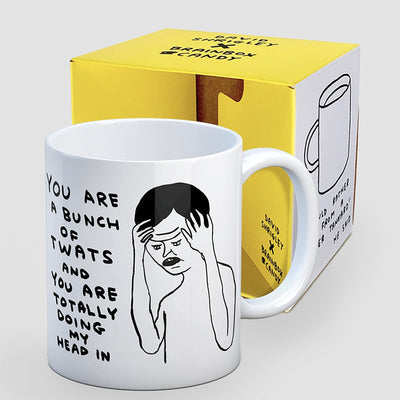 Funny Stoneware Mug - Bunch of Twats Design with Bold Script