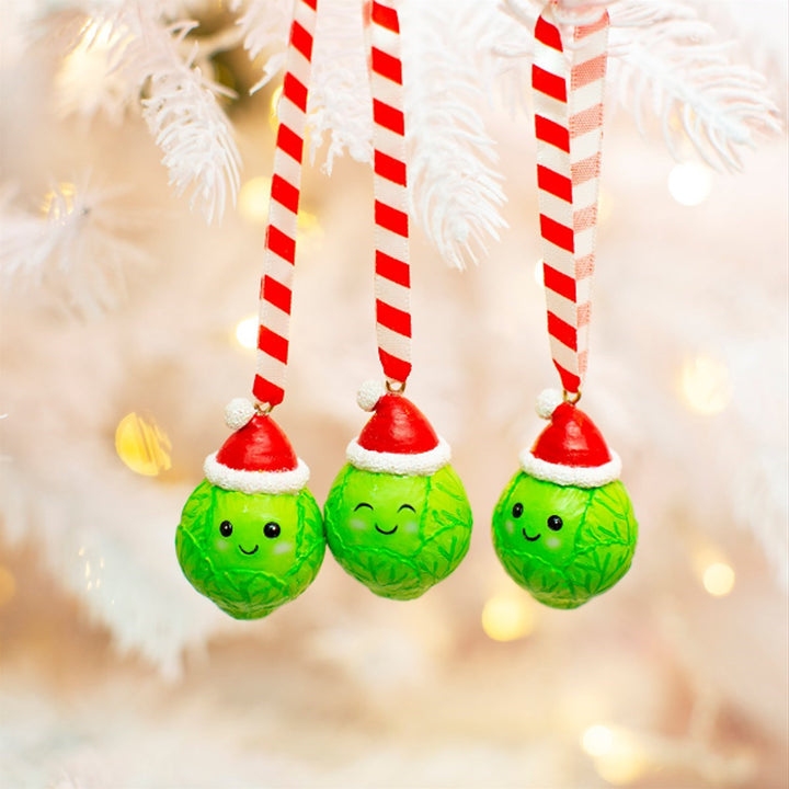 Brussel Sprout Baubles - Set of 3 Additional 2