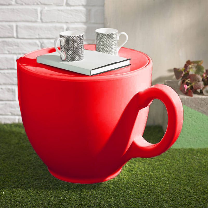 Tea Cup Stool Red