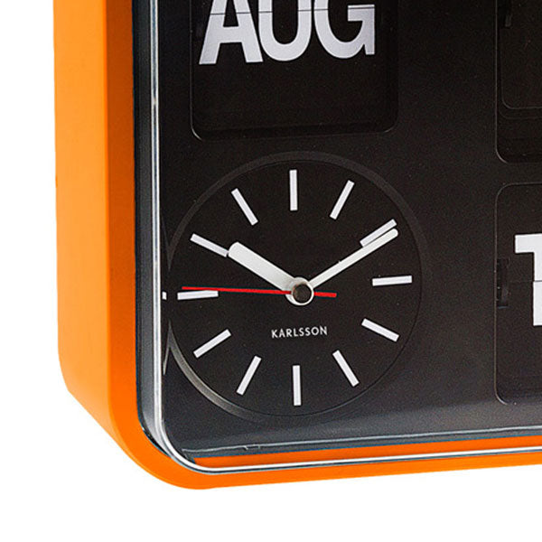 Karlsson Mini Flip Wall Clock - Orange Additional 2