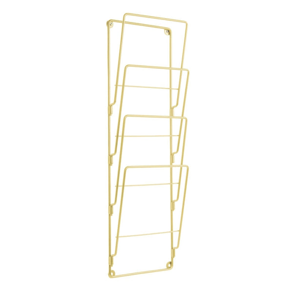 Wire Wall Magazine Rack - Gold