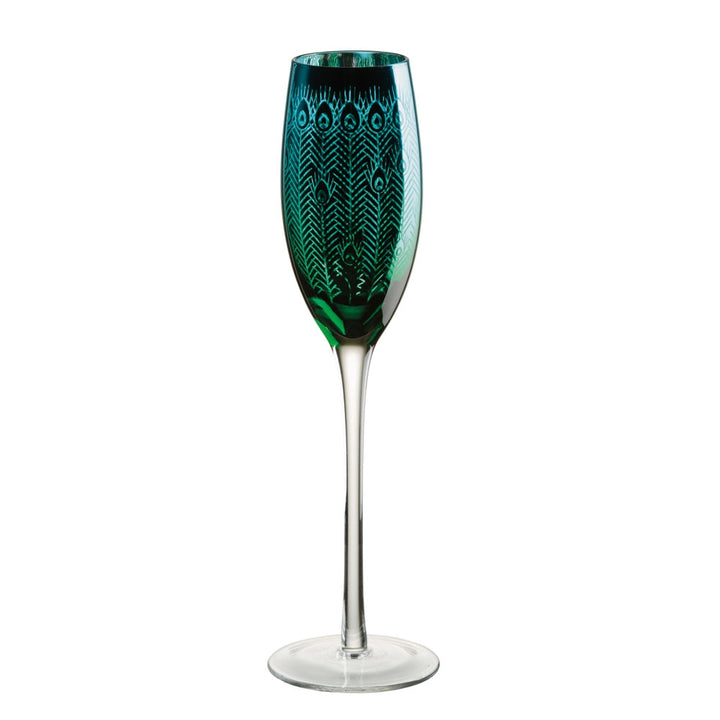 Peacock Champagne Flute - Set of 2 Additional 3