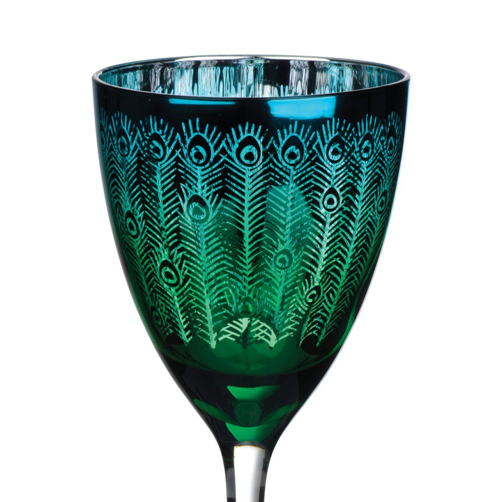 Peacock Wine Glass - Set of 2 Additional 3