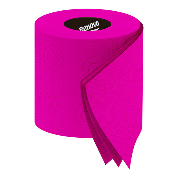 Renova Toilet Roll - Fuchsia Paper Additional 1