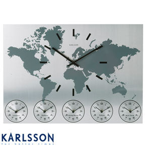 Worldtime Aluminium Clock
