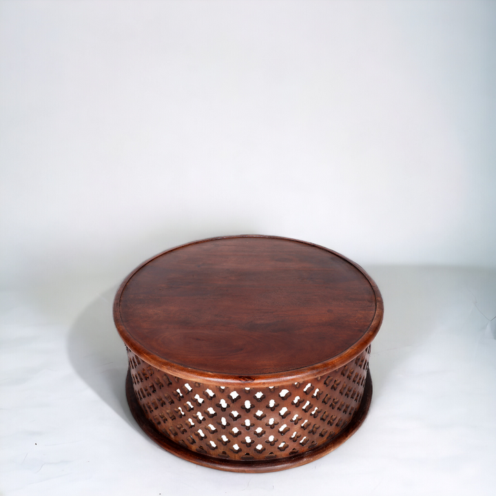 Petal Mango Wood Coffee Table - Dark Brown Additional 3