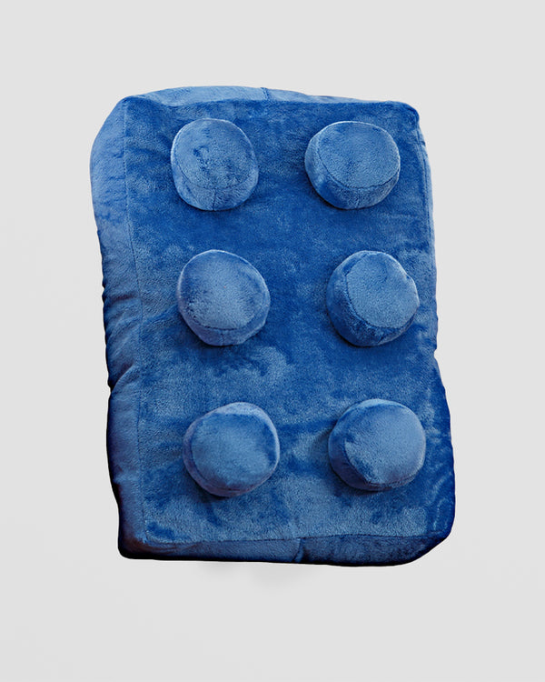 Building Brick Cushion Blue