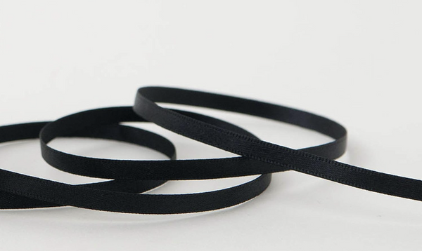 Double Trouble Satin Ribbon – Black (6mm)
