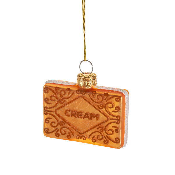 Custard Cream Biscuit Bauble