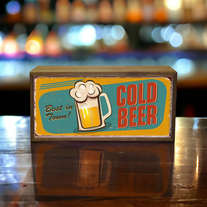 Light Box Home Cold Beer Best In Town Additional 3