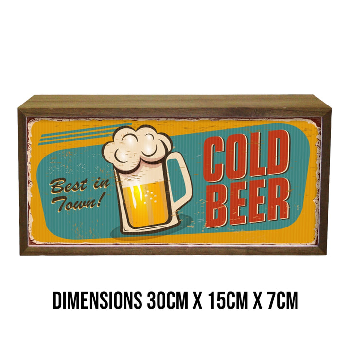 Light Box Home Cold Beer Best In Town Additional 5