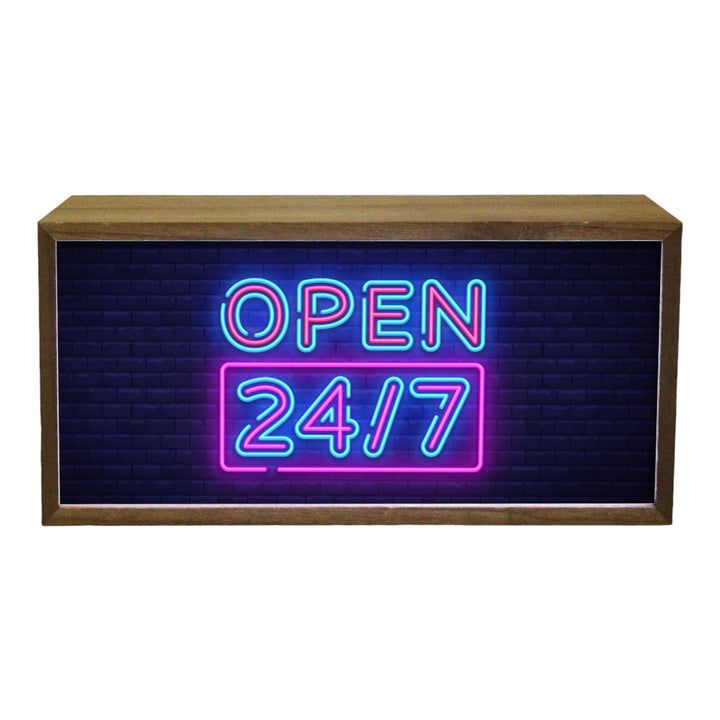 Light Box Open 247 Neon Sign Additional 2