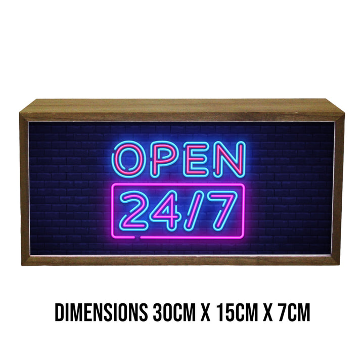 Light Box Open 247 Neon Sign Additional 5