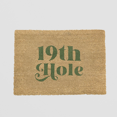 19th Hole Doormat - Golf Welcome Mat for Home Bars and Man Caves