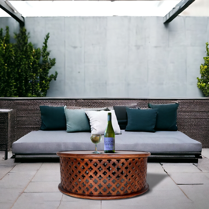 Petal Mango Wood Coffee Table - Dark Brown Additional 2