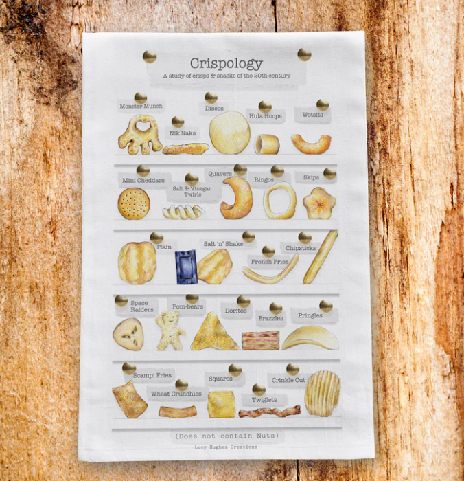 Crispology Tea Towel – Illustrated Cotton Towel for Crisp Lovers Additional 2