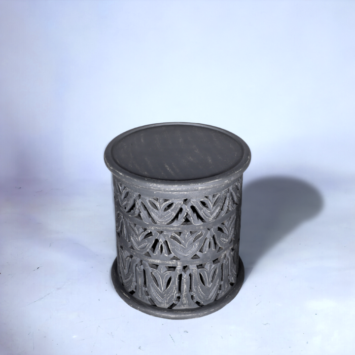 Perth Mango Wood Side Table - Grey Additional 3