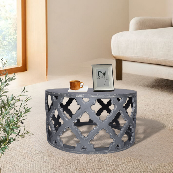 Vega Mango Wood Coffee Table - Grey