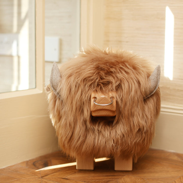Butterscotch the Highland Calf Footstool Additional 3