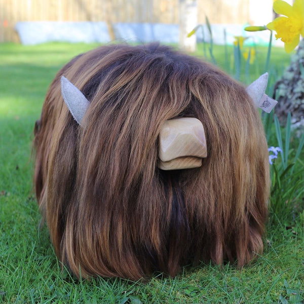 Chestnut the Highland Calf Footstool