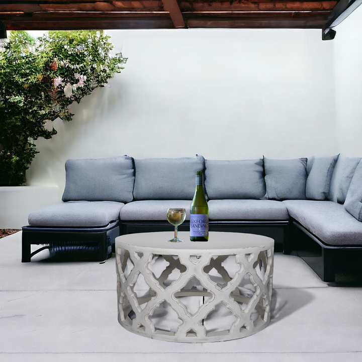 Vega Mango Wood Coffee Table - White Additional 2
