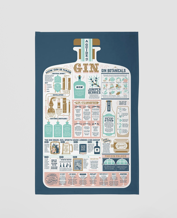 A Guide to Gin Tea Towel