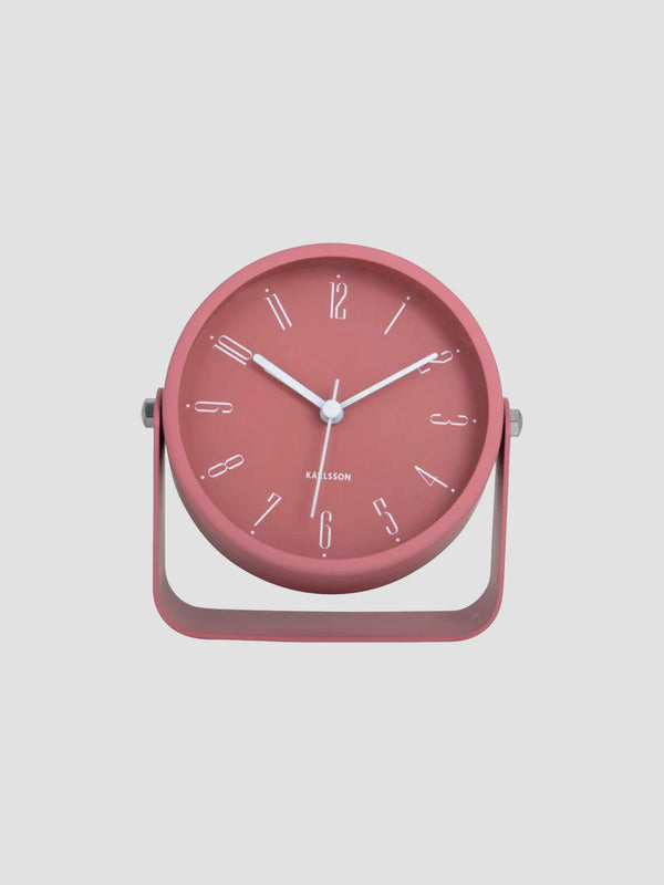 Alarm Clock Regal Numbers - Blush red