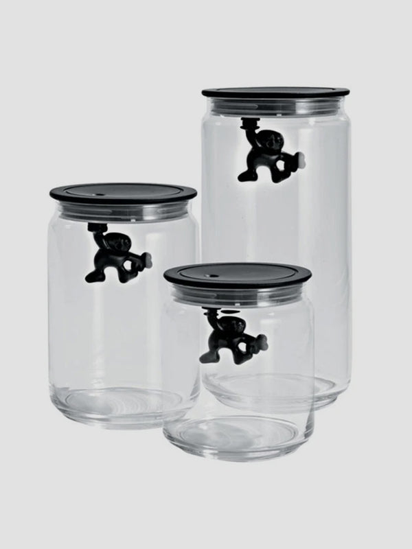Alessi Gianni Storage Jar - Black [D]
