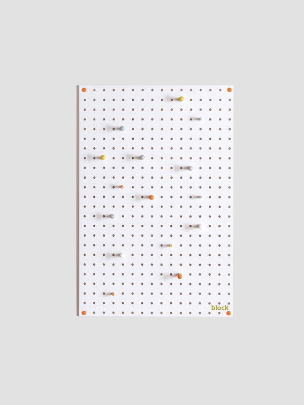 Block Medium PegBoard - White [D]