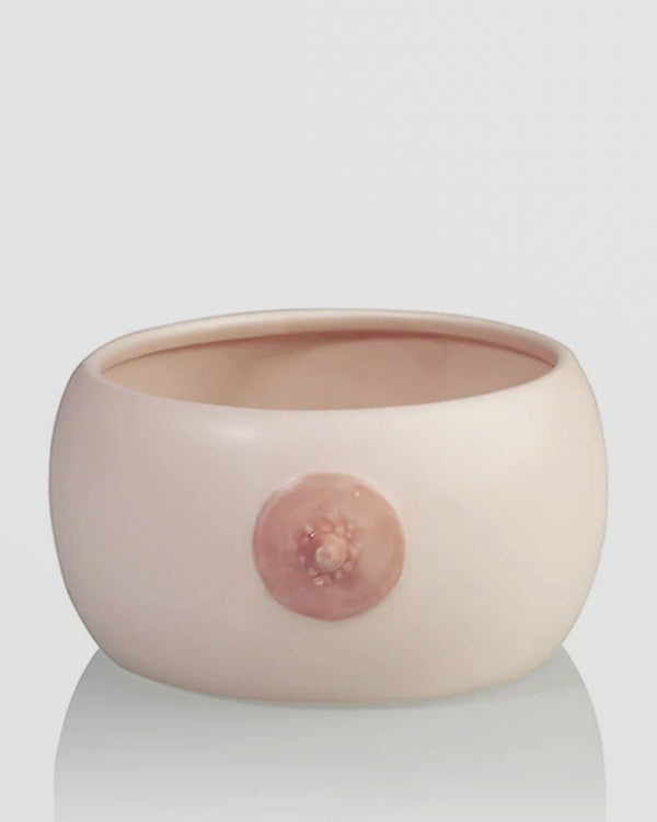 Booby Planter Bowl in Pink Ceramic, Cheeky Plant Pot or Snack Dish