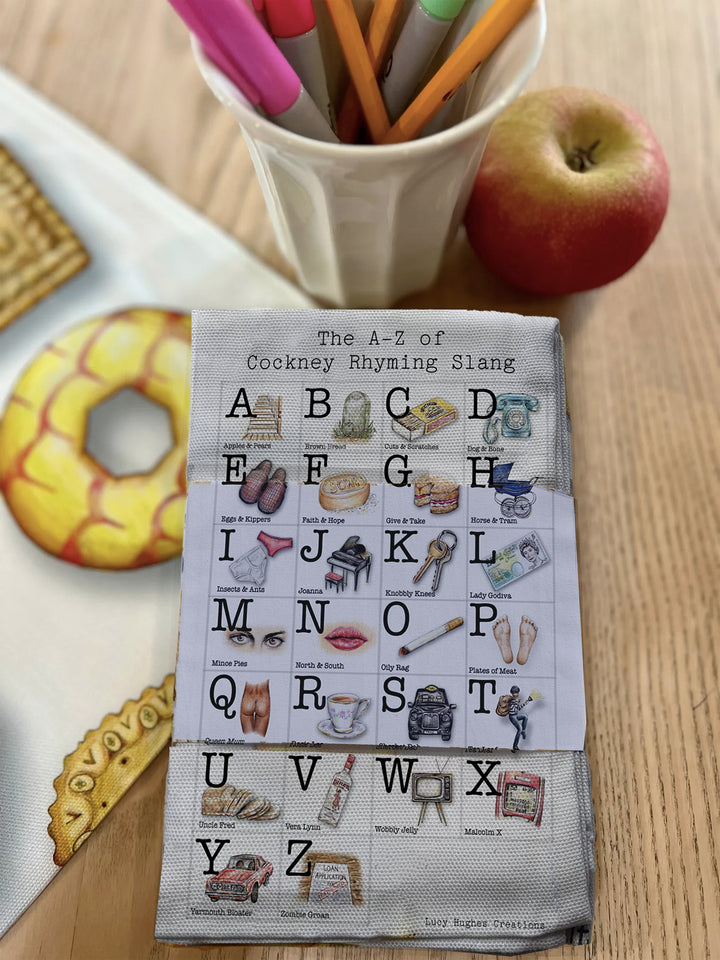 Cockney Rhyming Slang Tea Towel - 100% Cotton Kitchen Fun Additional 3
