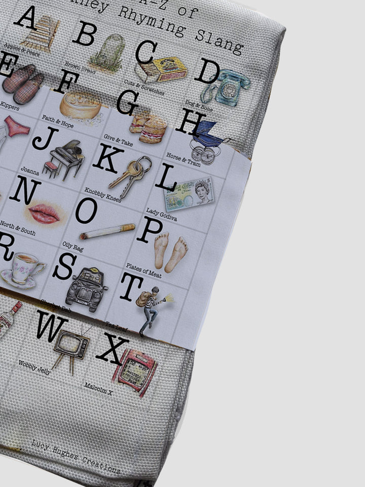 Cockney Rhyming Slang Tea Towel - 100% Cotton Kitchen Fun Additional 2