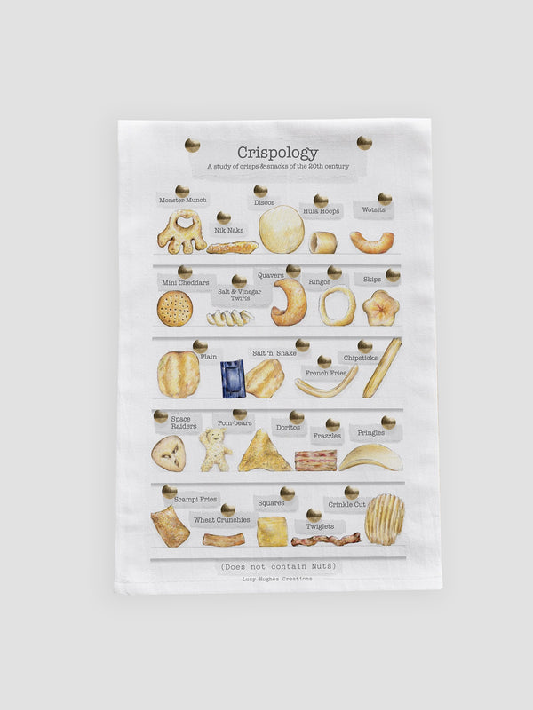Crispology Tea Towel – Illustrated Cotton Towel for Crisp Lovers