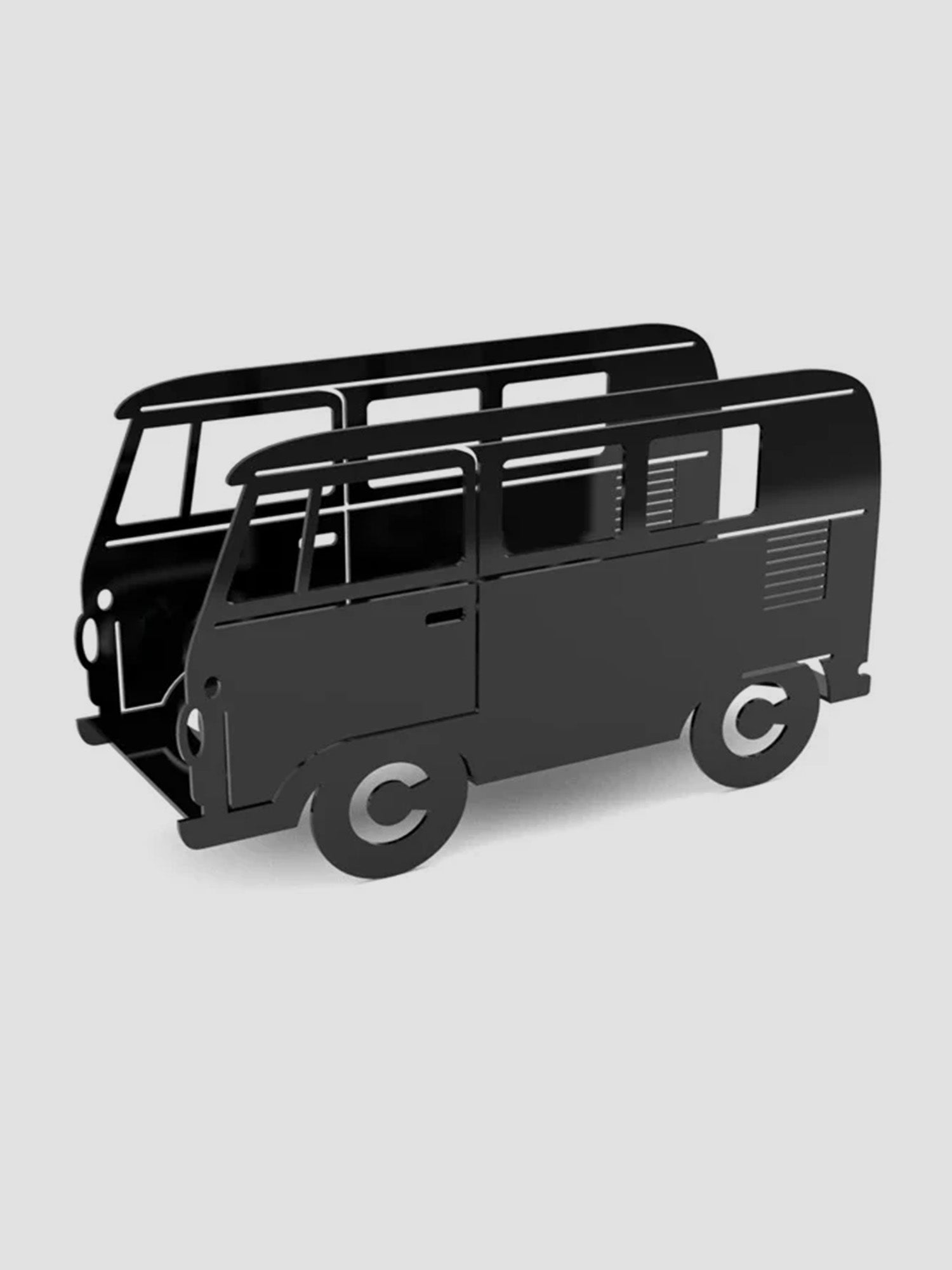 Campervan Magazine Rack (Black) - Red Candy