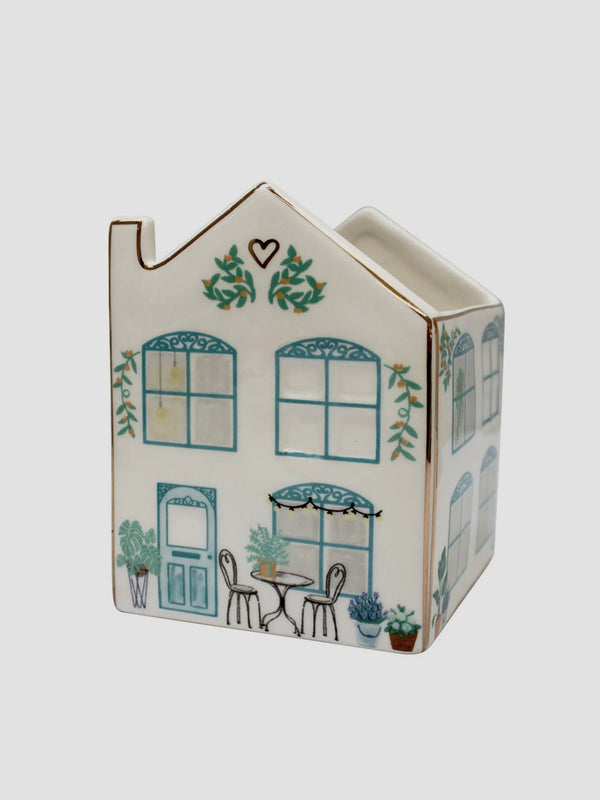 Ceramic House Planter – New Orleans Style with a Peek of Quirk