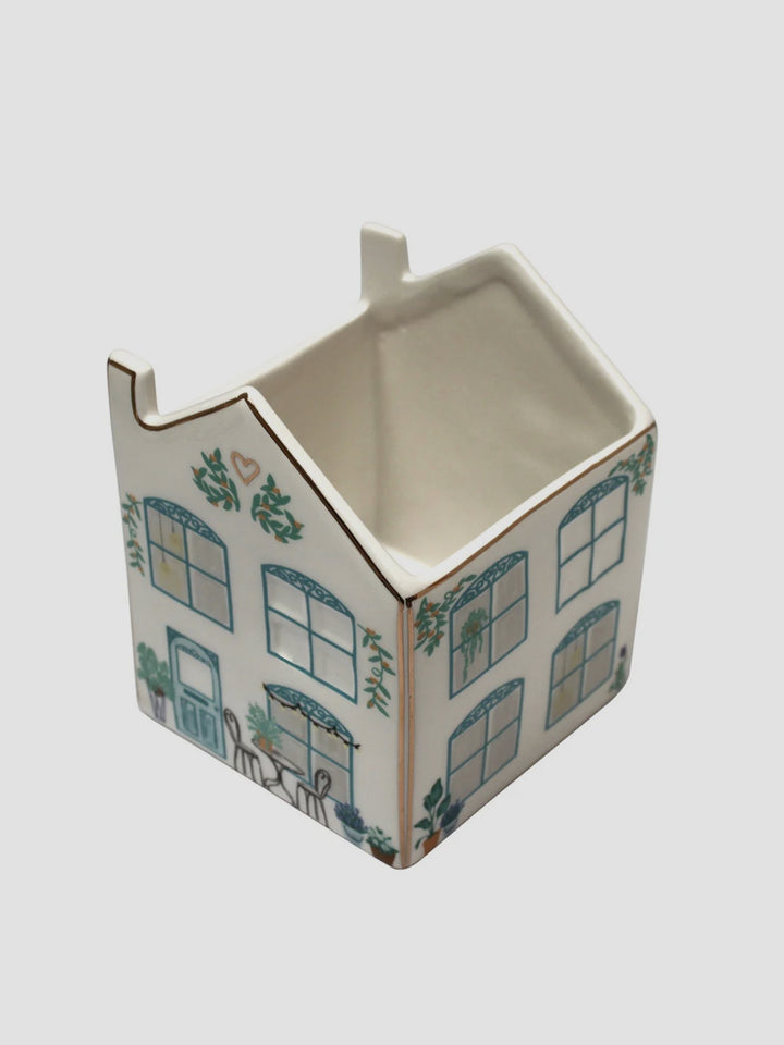 Ceramic House Planter – New Orleans Style with a Peek of Quirk Additional 2