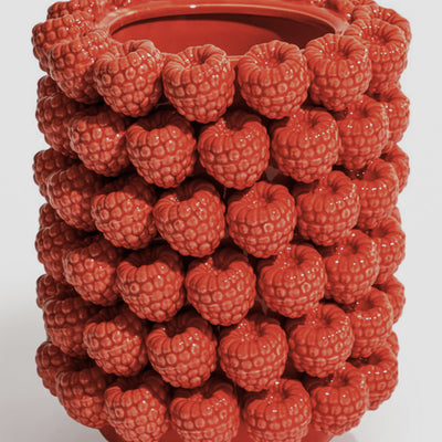Ceramic Raspberry Vase Large. Juicy, Glossy and Unapologetically Bold