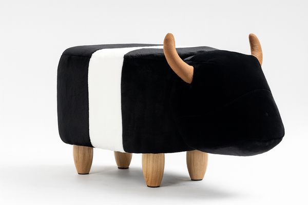 The Belted Cow Animal Footstool