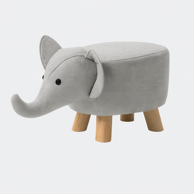 Elephant Footstool - Elton the Grey Gentle Giant with Floppy Ears