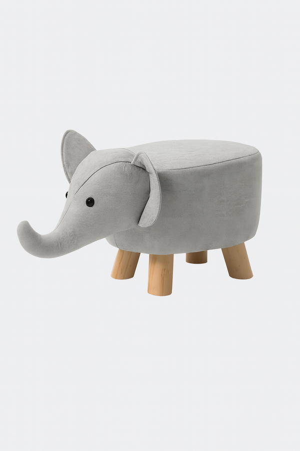 Elephant Footstool - Elton the Grey Gentle Giant with Floppy Ears