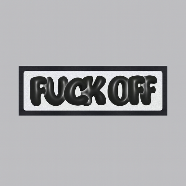 LED Neon Acrylic Lightbox - White F*ck Off Sign with Attitude