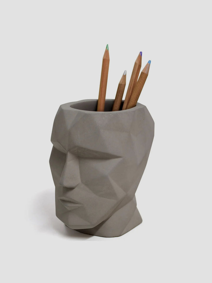 Concrete Head Pen Pot [D] Additional 2
